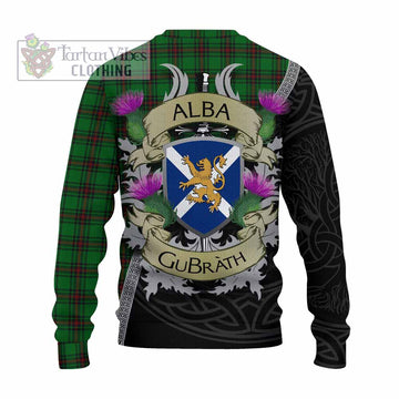 Halkerston Tartan Family Crest Knitted Sweater Lion Rampant Royal Thistle Shield Celtic Inspired - Tartan Vibes Clothing