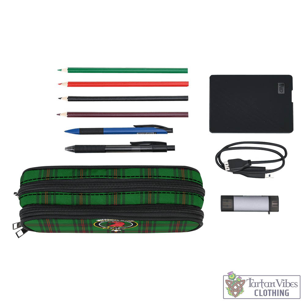 Halkerston Tartan Pen and Pencil Case with Family Crest - Tartan Vibes Clothing