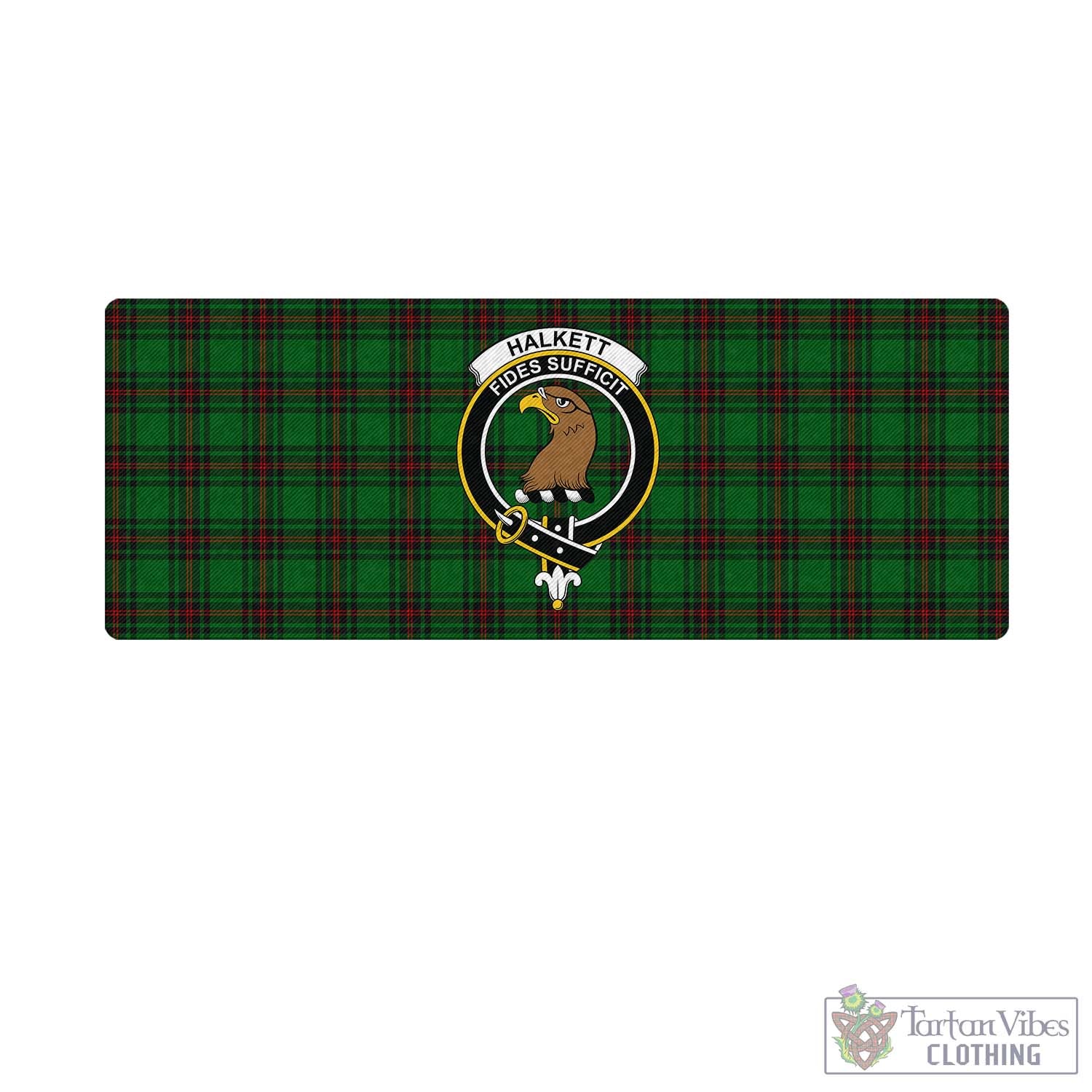 Tartan Vibes Clothing Halkett Tartan Mouse Pad with Family Crest