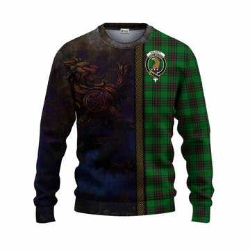 Halkett Tartan Family Crest Knitted Sweater Alba Gu Brath Be Brave Lion Ancient Style Unisex - Tartan Vibes Clothing