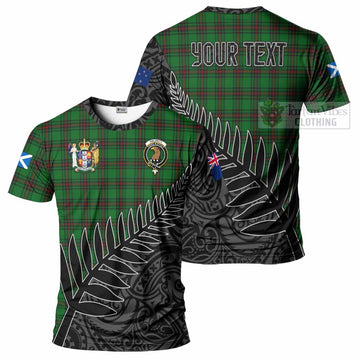 Halkett Crest Tartan T-Shirt with New Zealand Silver Fern Half Style