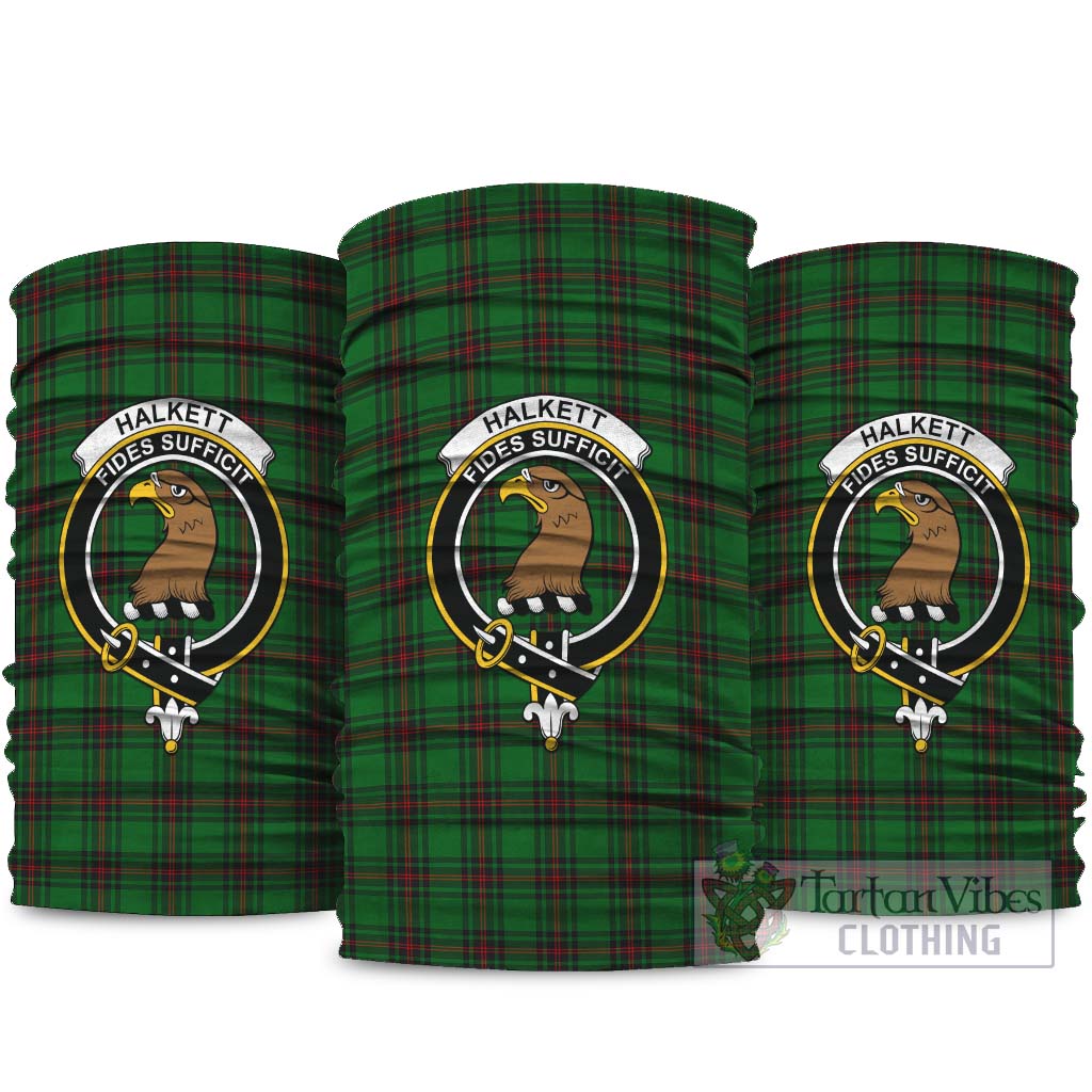 Halkett Tartan Neck Gaiters, Tartan Bandanas, Tartan Head Band with Family Crest