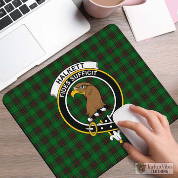 Halkett Tartan Mouse Pad with Family Crest