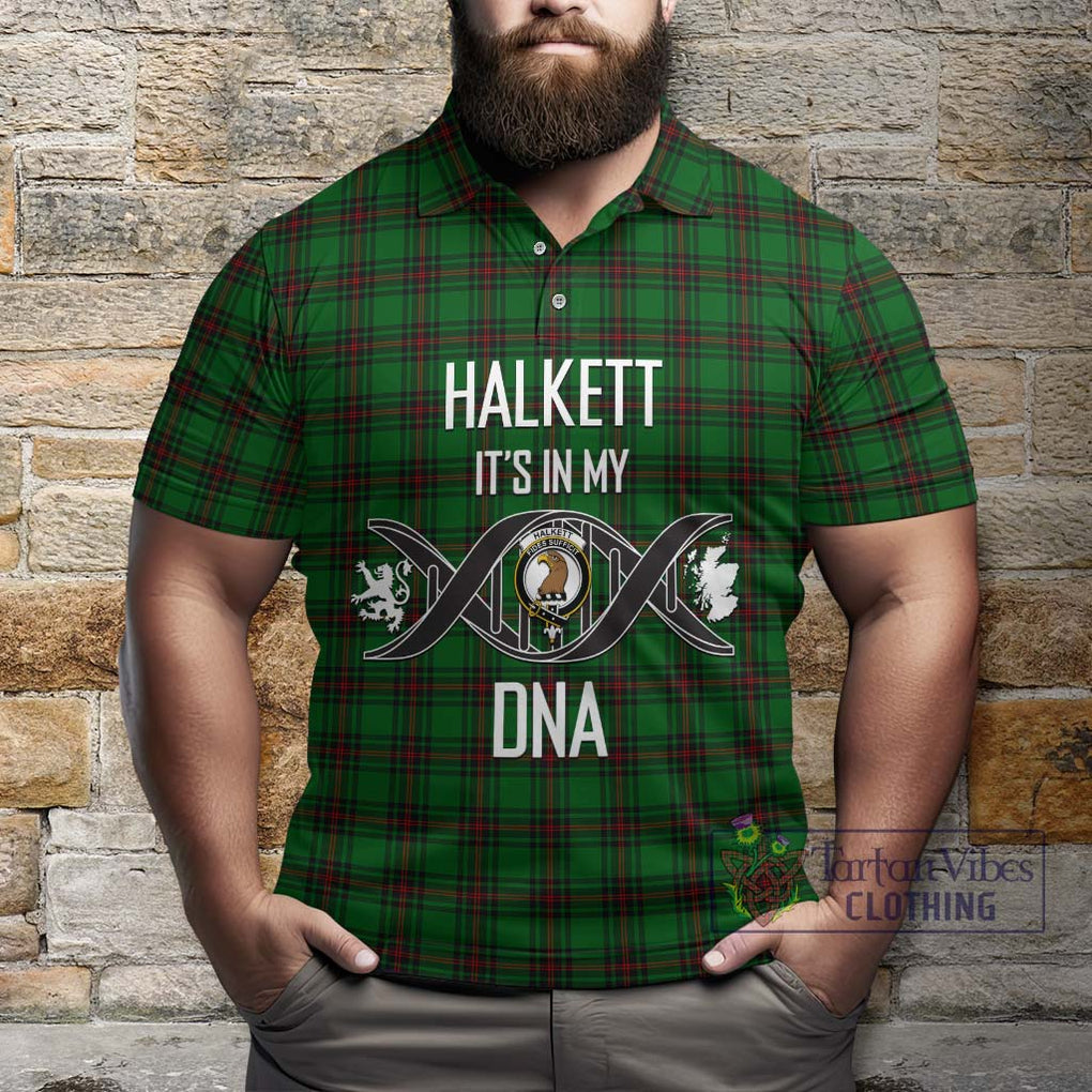 Halkett Tartan Polo Shirt with Family Crest DNA In Me Style Kid - Tartanvibesclothing Shop