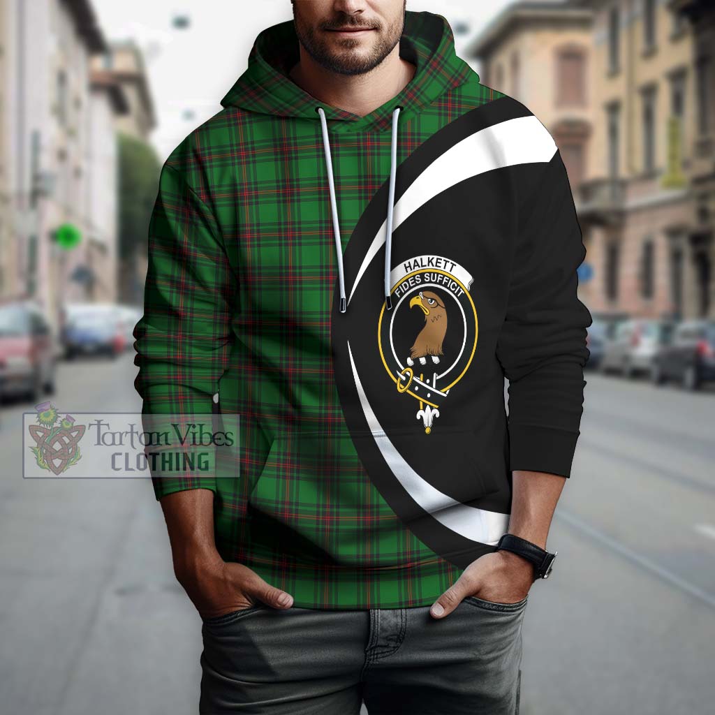 Tartan Vibes Clothing Halkett Tartan Hoodie with Family Crest Circle Style