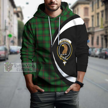 Halkett Tartan Hoodie with Family Crest Circle Style