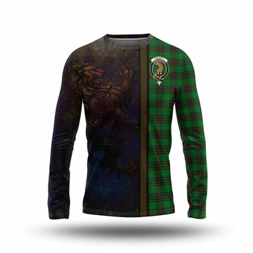 Halkett Tartan Family Crest Long Sleeve T-Shirt Alba Gu Brath Be Brave Lion Ancient Style Unisex - Tartan Vibes Clothing