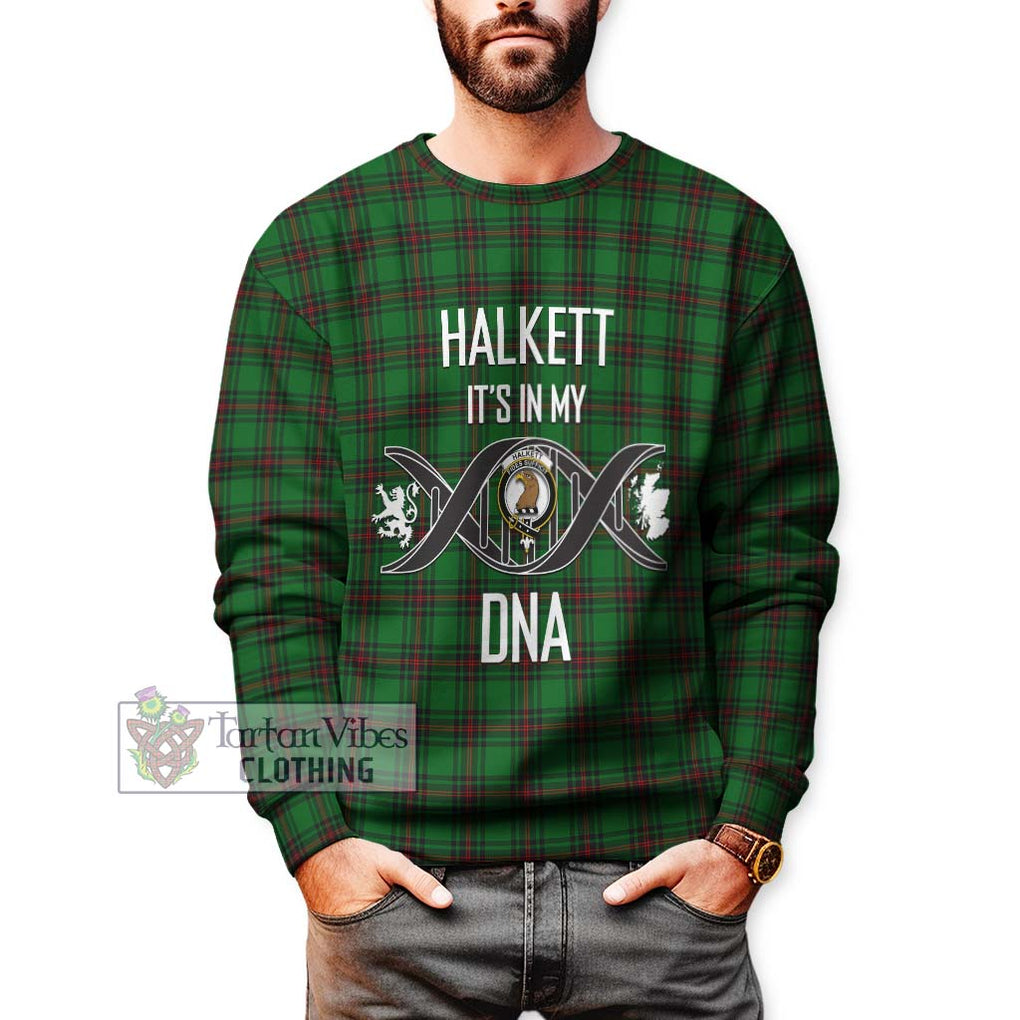 Halkett Tartan Sweatshirt with Family Crest DNA In Me Style Unisex - Tartanvibesclothing Shop