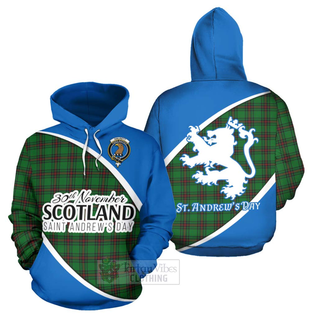 Tartan Vibes Clothing Halkett Family Crest Tartan Hoodie Celebrate Saint Andrew's Day in Style