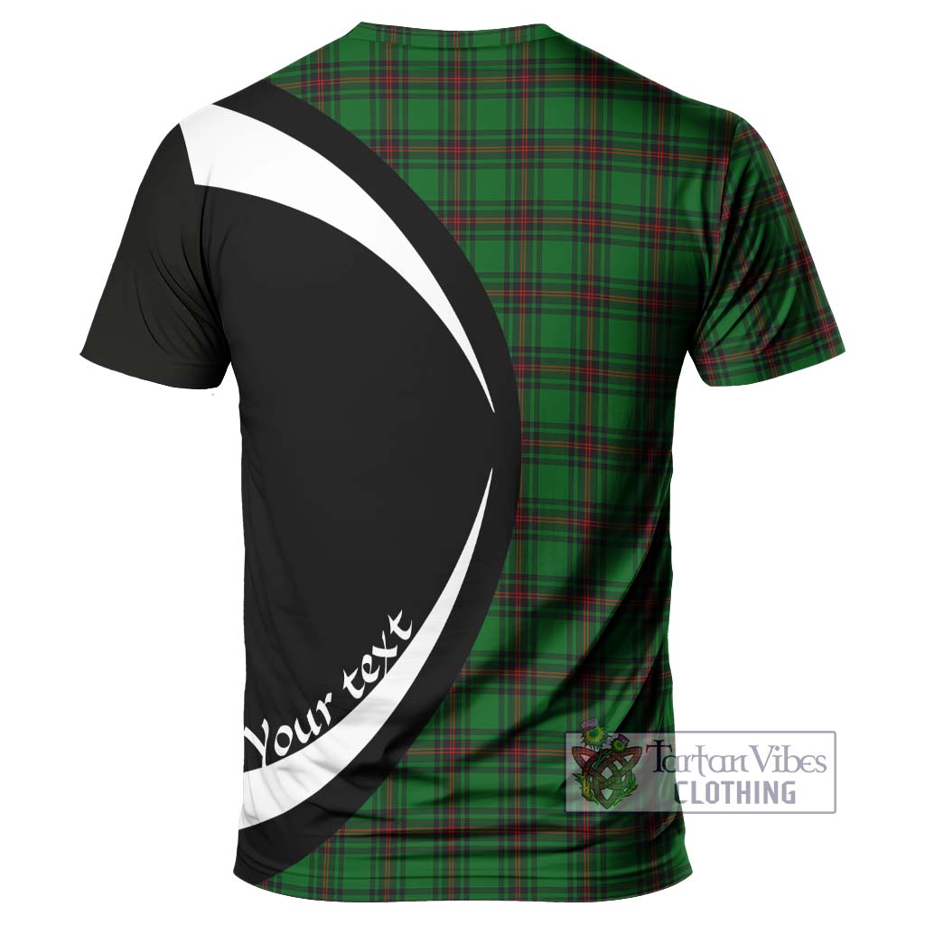 Tartan Vibes Clothing Halkett Tartan T-Shirt with Family Crest Circle Style