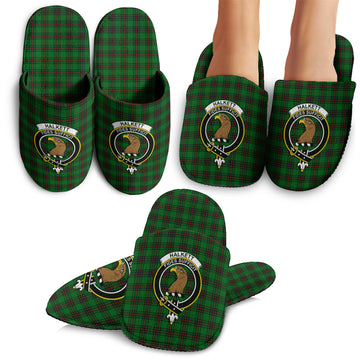 Halkett Tartan Home Slippers with Family Crest