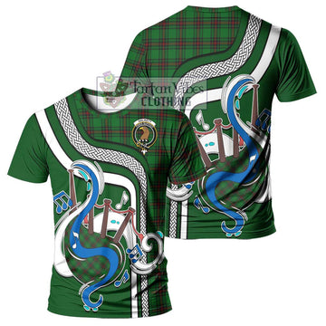 Halkett Tartan T-Shirt with Epic Bagpipe Style