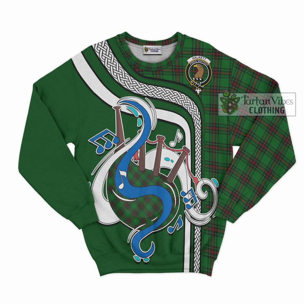 Tartan Vibes Clothing Halkett Tartan Sweatshirt with Epic Bagpipe Style