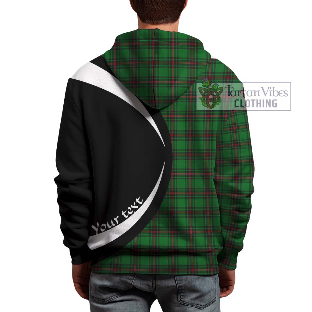 Tartan Vibes Clothing Halkett Tartan Hoodie with Family Crest Circle Style