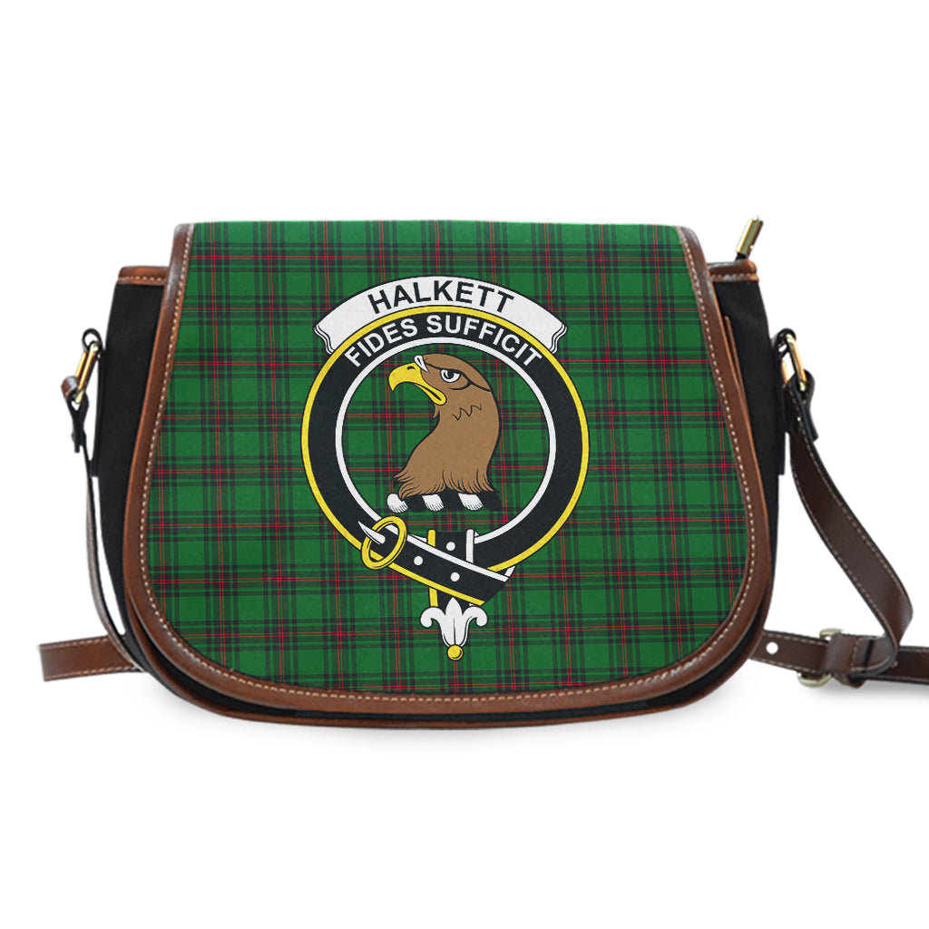 Halkett Tartan Saddle Bag with Family Crest - Tartan Vibes Clothing