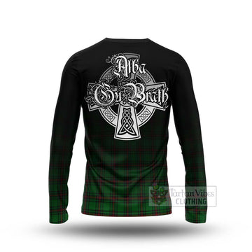 Halkett Tartan Long Sleeve T-Shirt Featuring Alba Gu Brath Family Crest Celtic Inspired