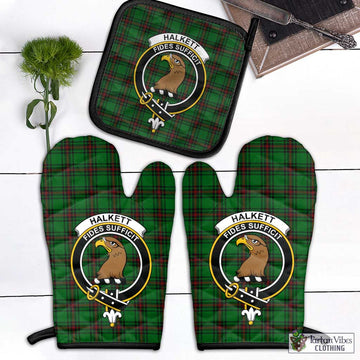 Halkett Tartan Combo Oven Mitt & Pot-Holder with Family Crest