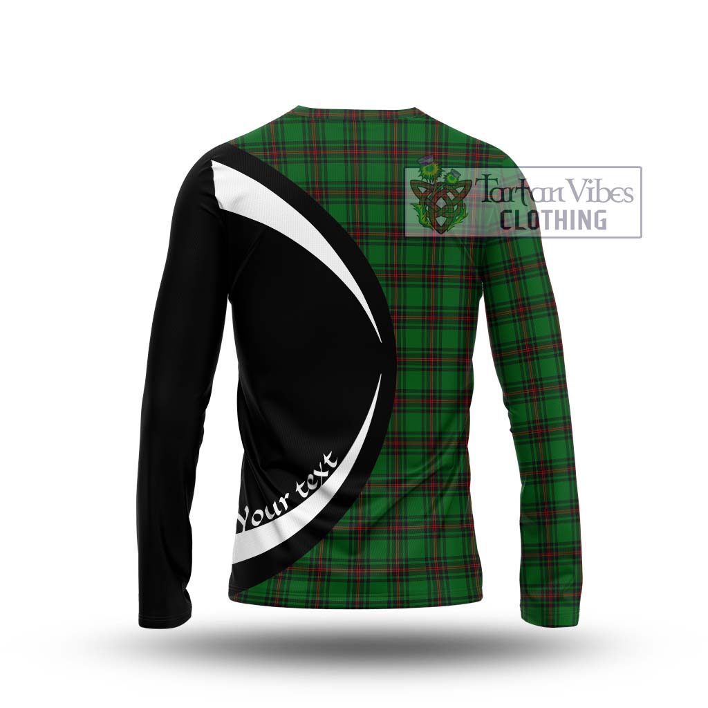 Halkett Tartan Long Sleeve T-Shirt with Family Crest Circle Style - Tartan Vibes Clothing