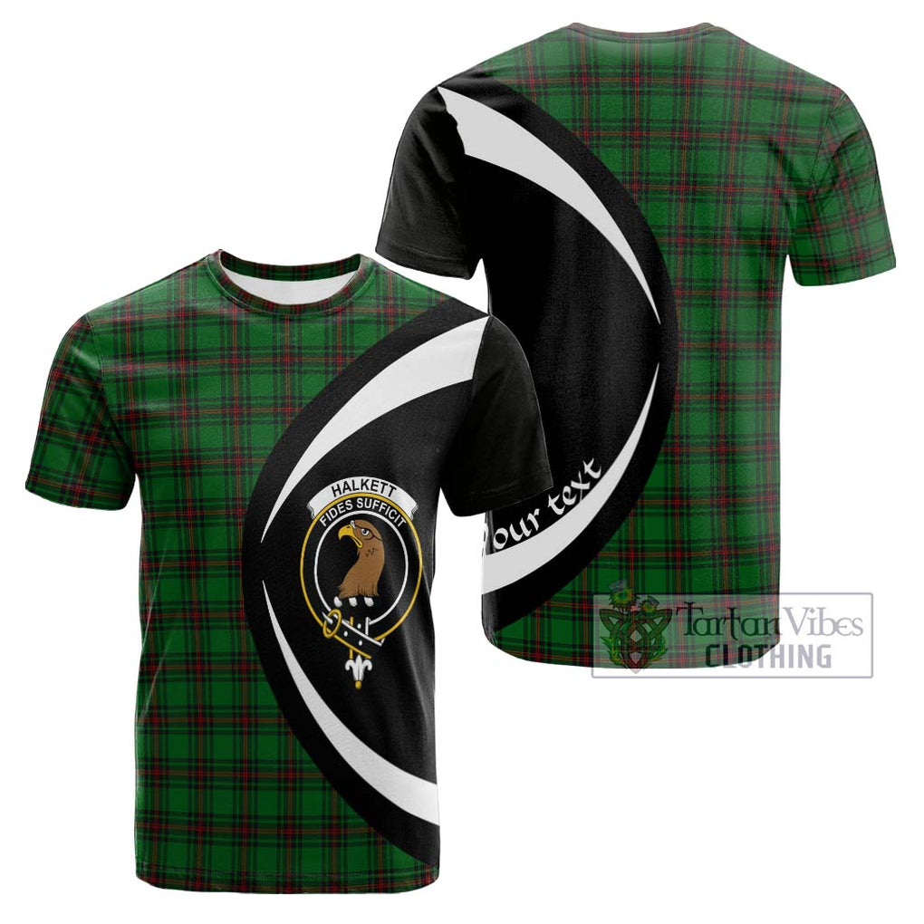 Tartan Vibes Clothing Halkett Tartan Cotton T-shirt with Family Crest Circle Style