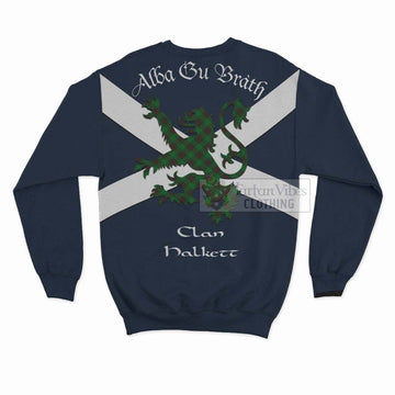 Halkett Tartan Lion Rampant Sweatshirt  Proudly Display Your Heritage with Alba Gu Brath and Clan Name