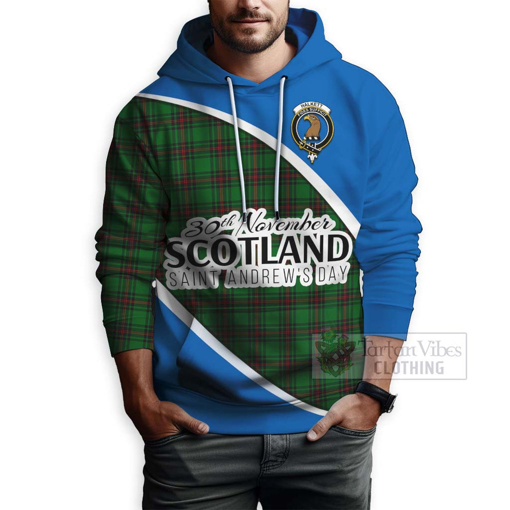 Tartan Vibes Clothing Halkett Family Crest Tartan Hoodie Celebrate Saint Andrew's Day in Style