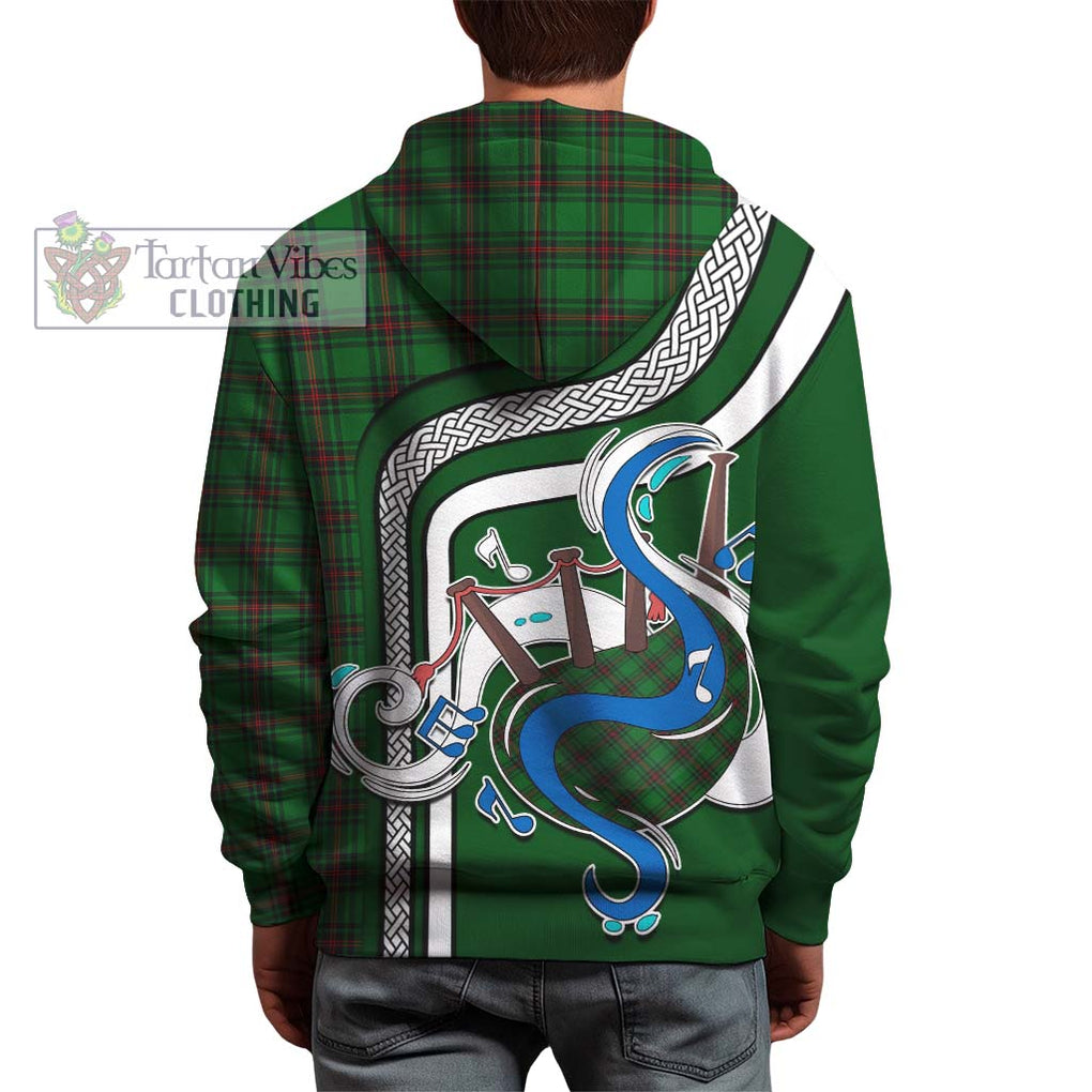 Halkett Tartan Hoodie with Epic Bagpipe Style - Tartanvibesclothing Shop