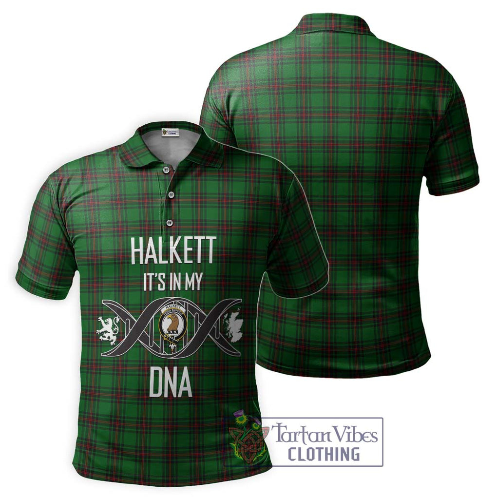 Halkett Tartan Polo Shirt with Family Crest DNA In Me Style - Tartanvibesclothing Shop