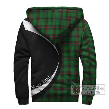 Halkett Tartan Sherpa Hoodie with Family Crest Circle Style