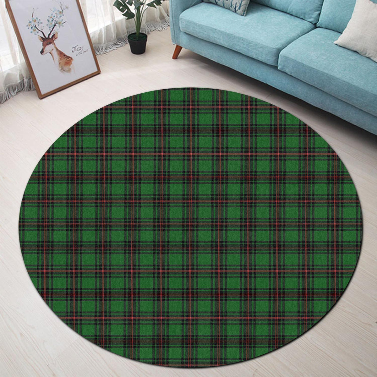 Halkett Tartan Round Rug - Tartan Vibes Clothing