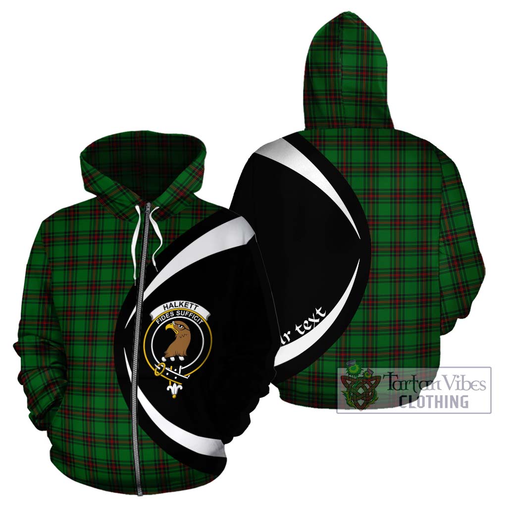 Tartan Vibes Clothing Halkett Tartan Hoodie with Family Crest Circle Style