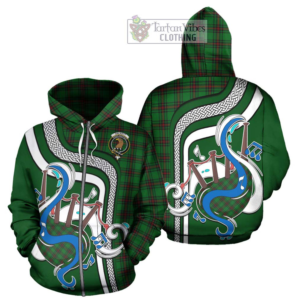 Halkett Tartan Hoodie with Epic Bagpipe Style - Tartanvibesclothing Shop