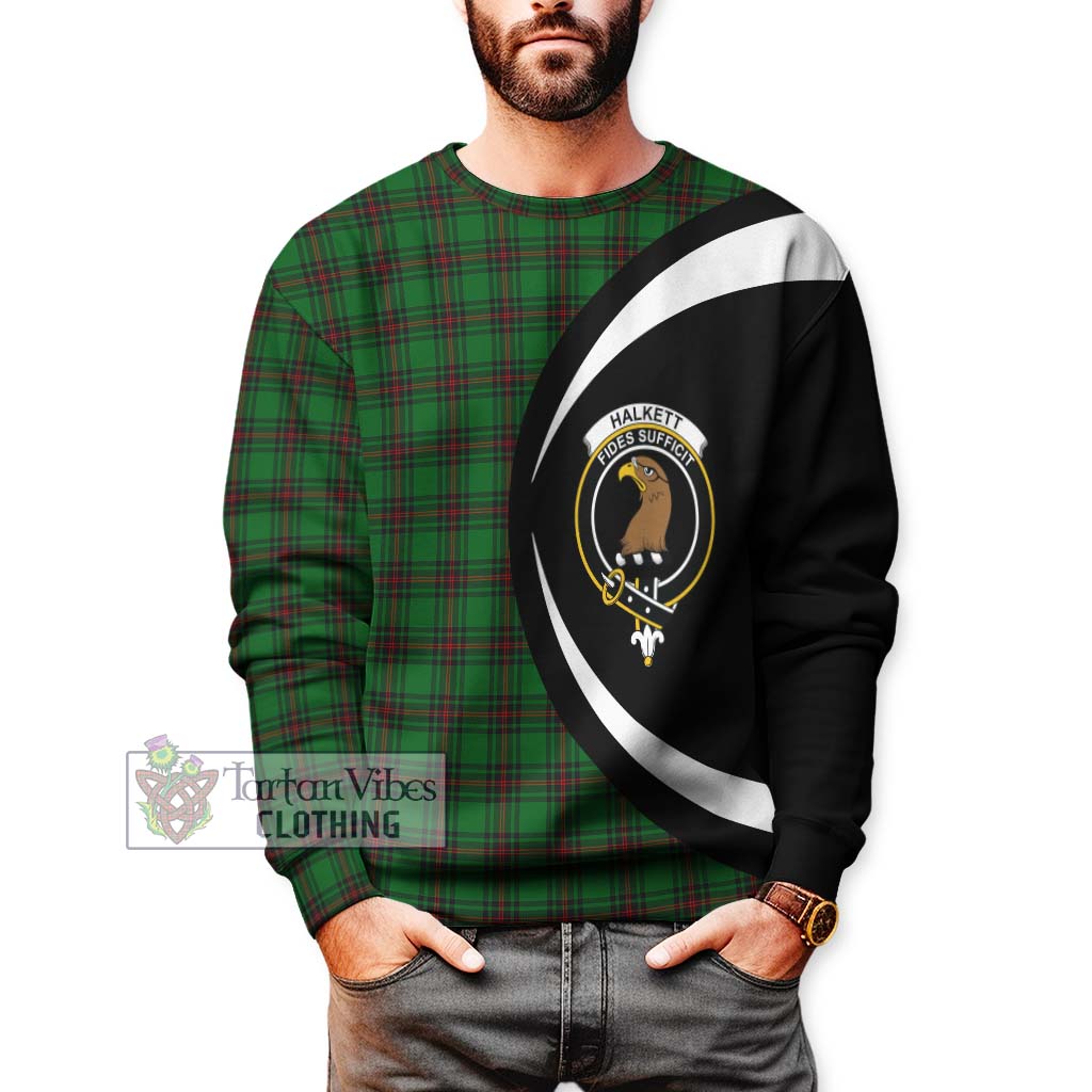 Tartan Vibes Clothing Halkett Tartan Sweatshirt with Family Crest Circle Style