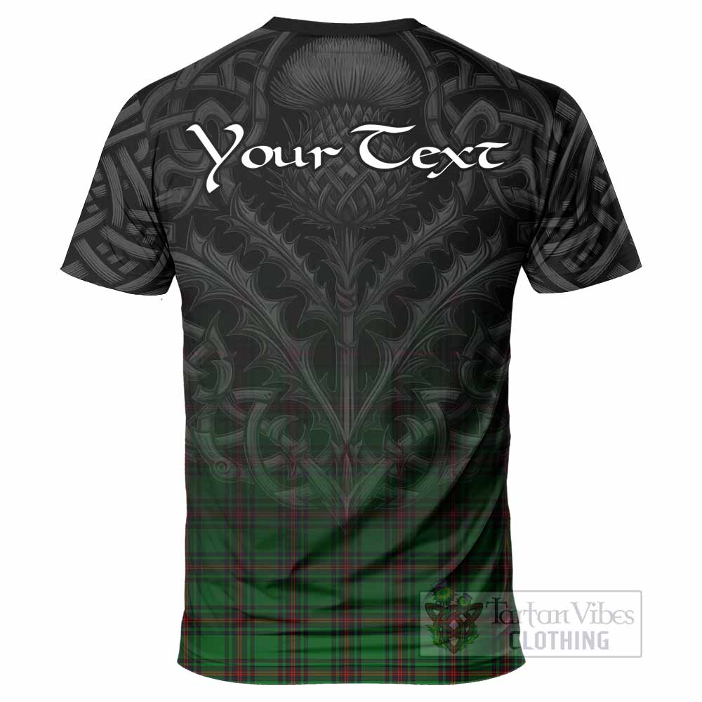 Tartan Vibes Clothing Halkett Tartan T-Shirt with Family Crest Celtic Thistle Vibes