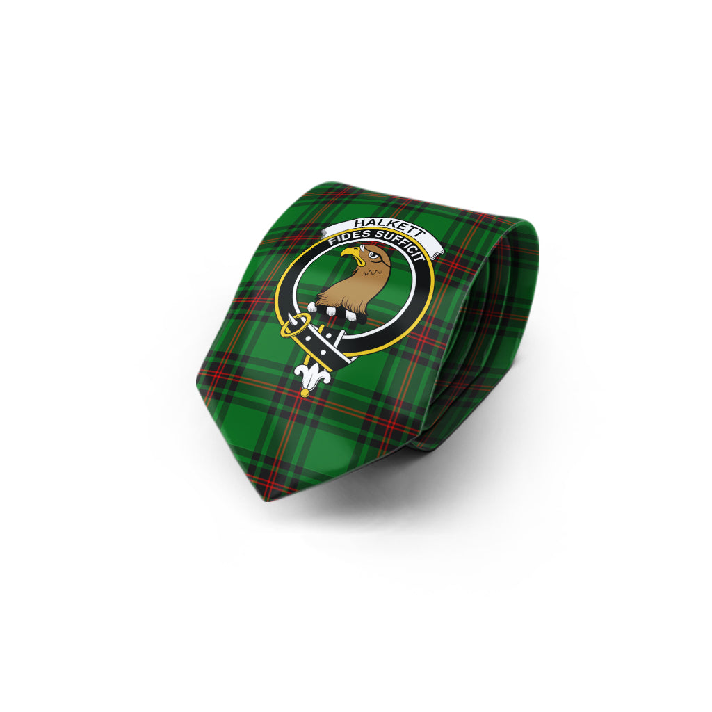 Halkett Tartan Classic Necktie with Family Crest - Tartan Vibes Clothing