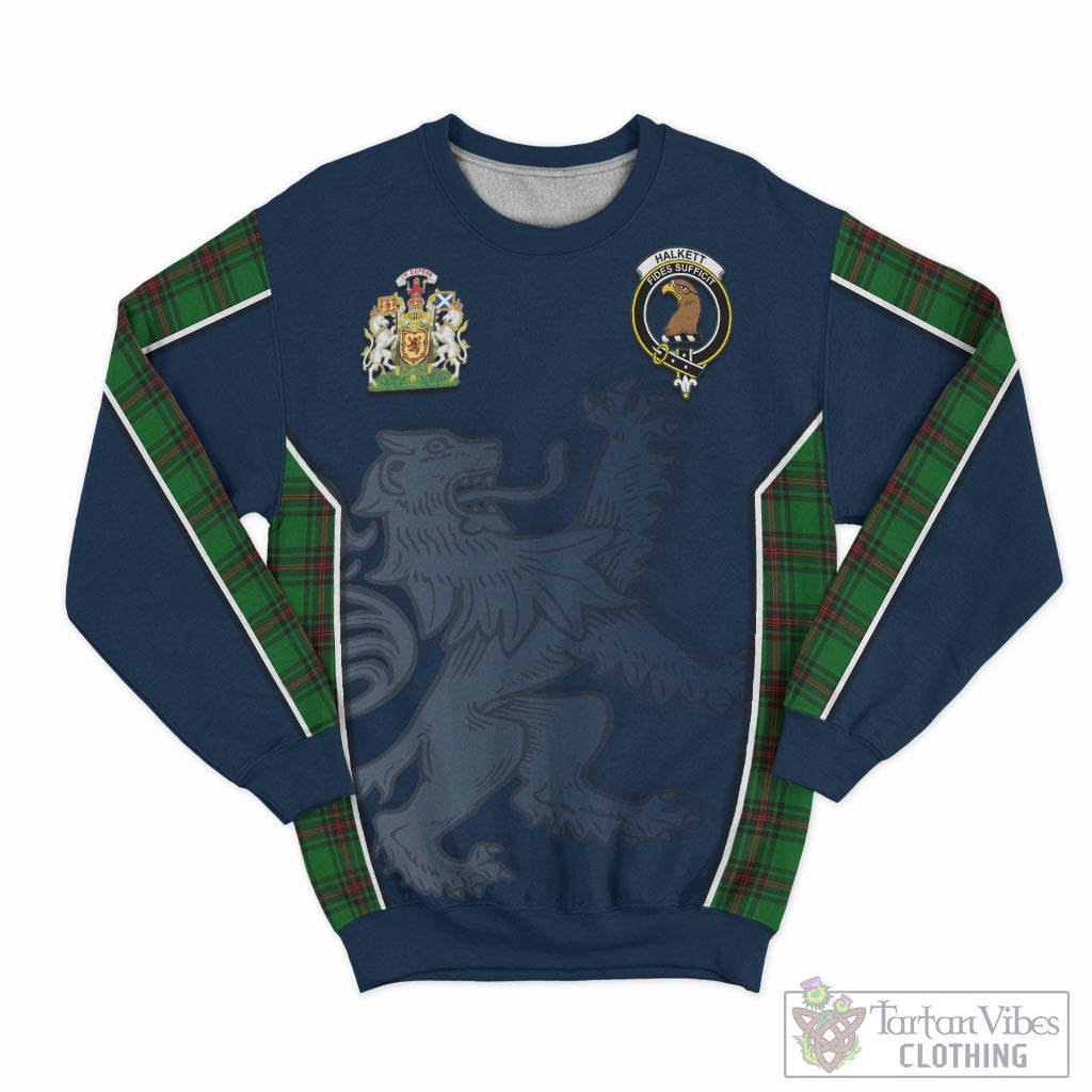 Tartan Vibes Clothing Halkett Tartan Sweater with Family Crest and Lion Rampant Vibes Sport Style