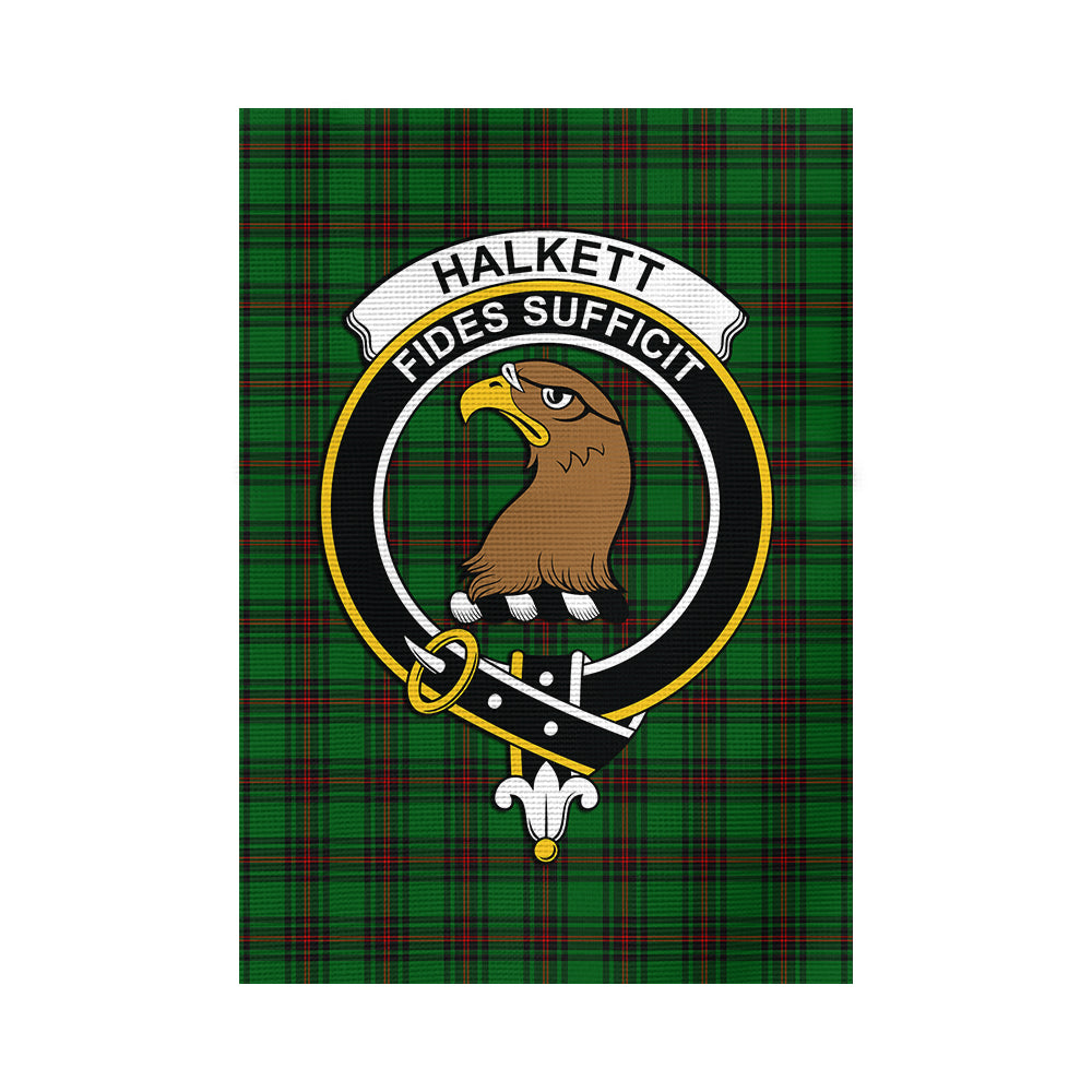 Halkett Tartan Flag with Family Crest - Tartan Vibes Clothing