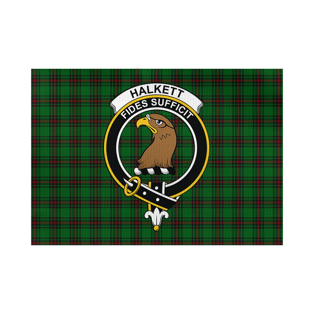 Halkett Tartan Flag with Family Crest - Tartan Vibes Clothing