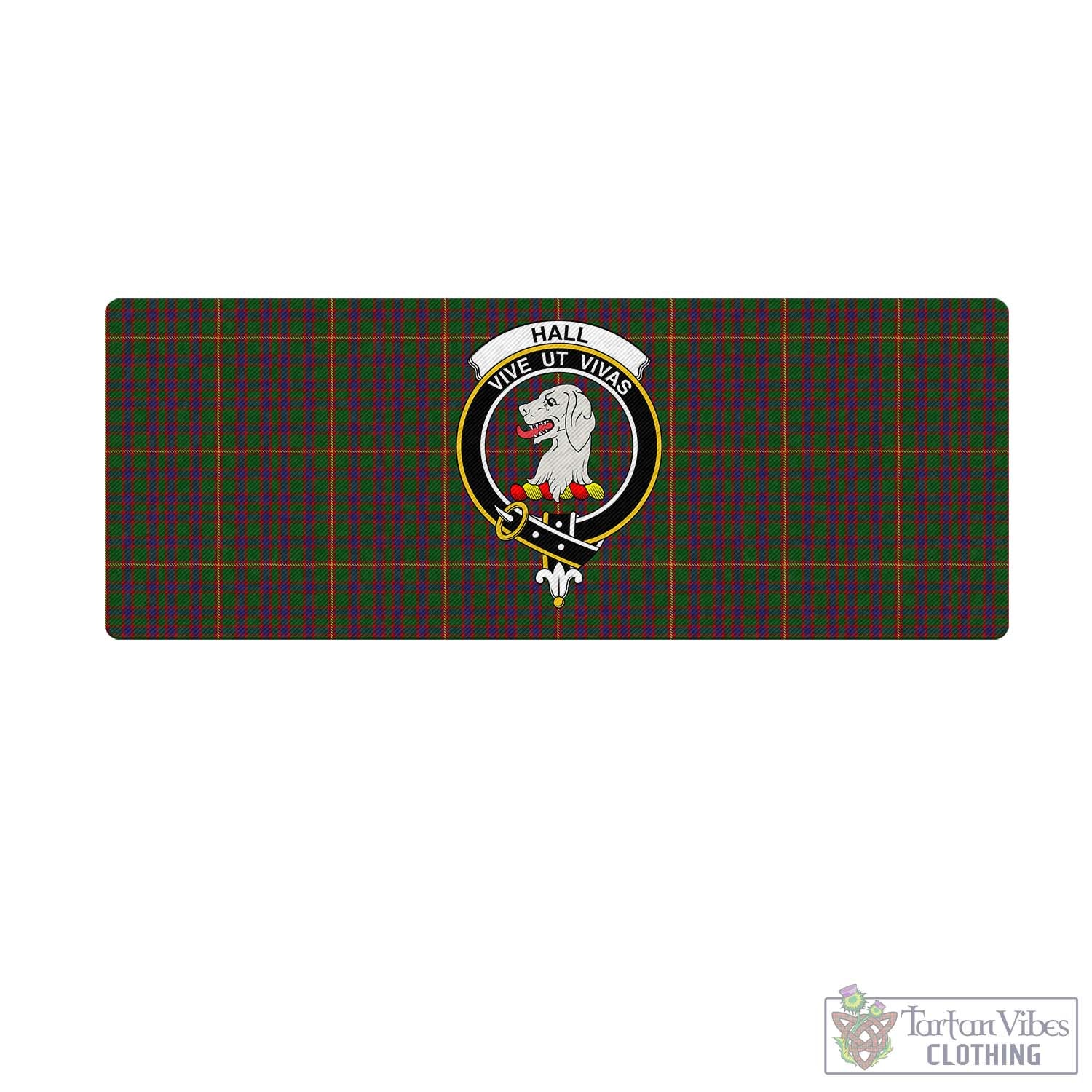 Tartan Vibes Clothing Hall Tartan Mouse Pad with Family Crest