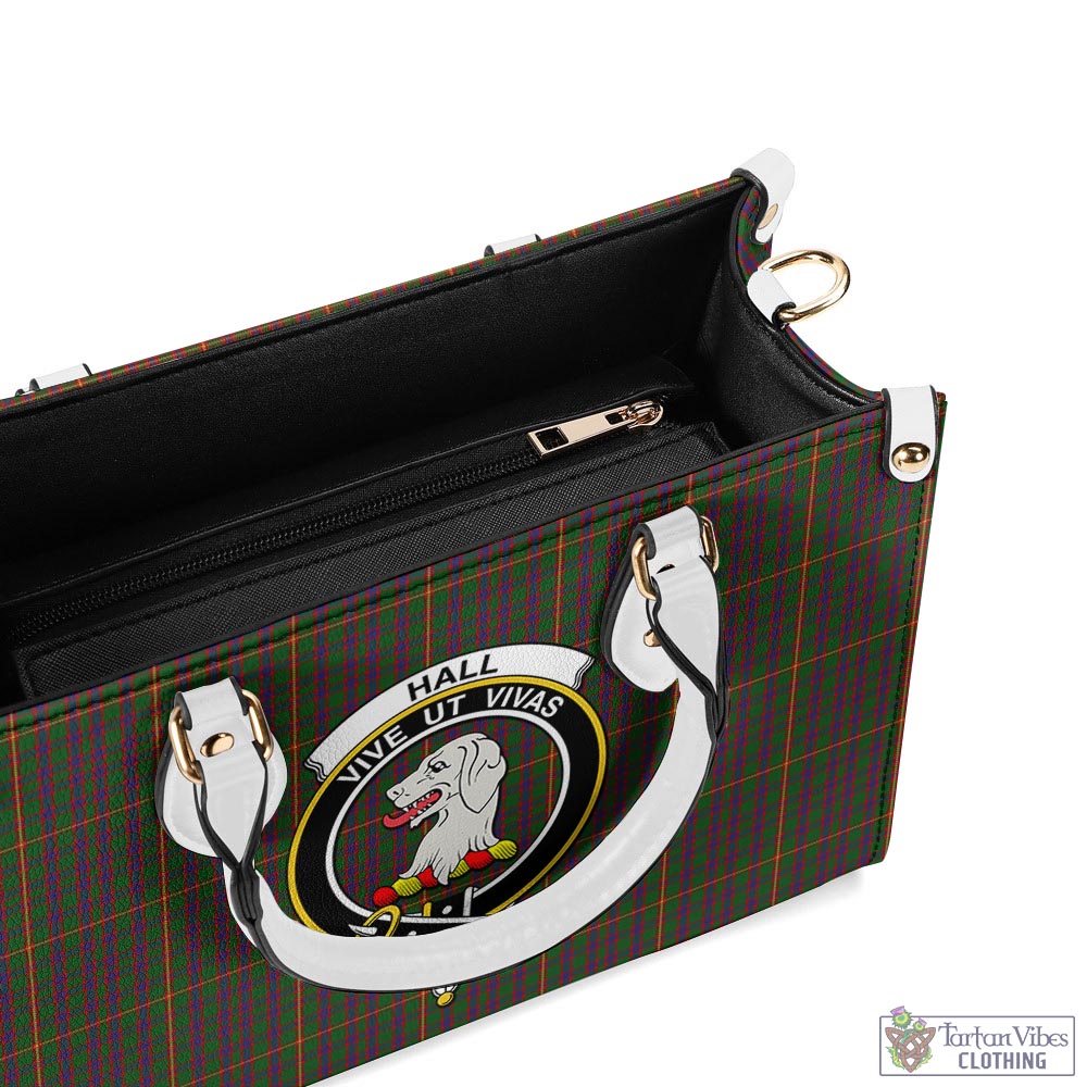 Tartan Vibes Clothing Hall Tartan Luxury Leather Handbags with Family Crest