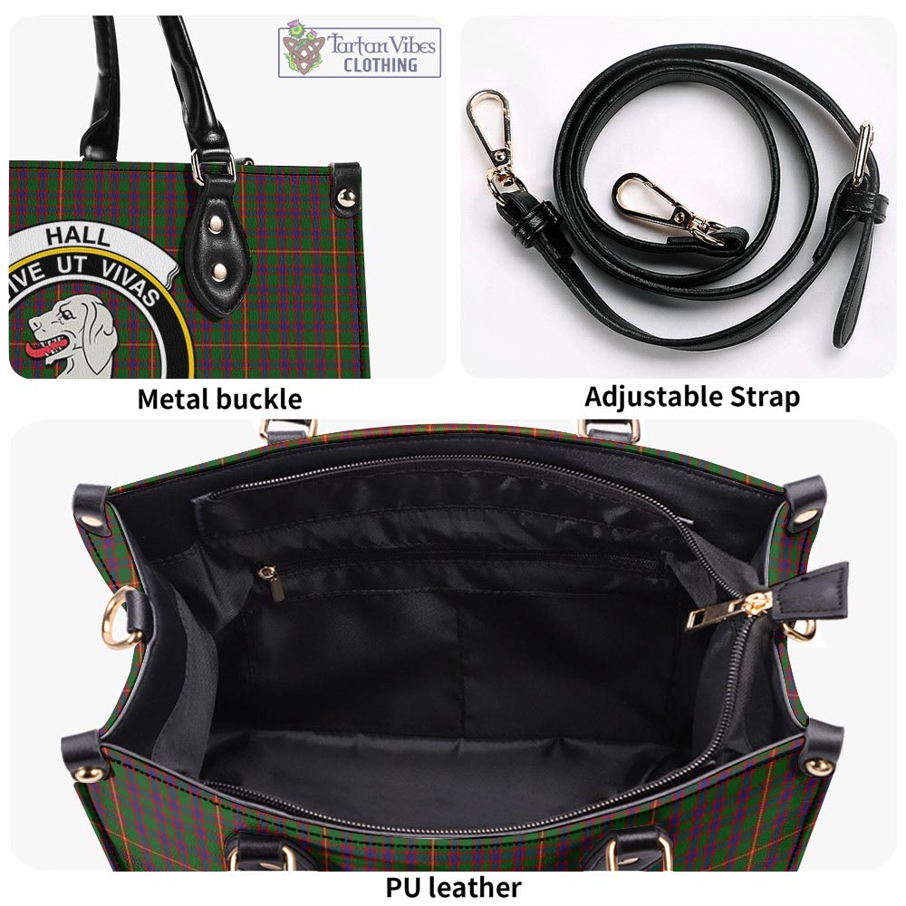 Tartan Vibes Clothing Hall Tartan Luxury Leather Handbags with Family Crest