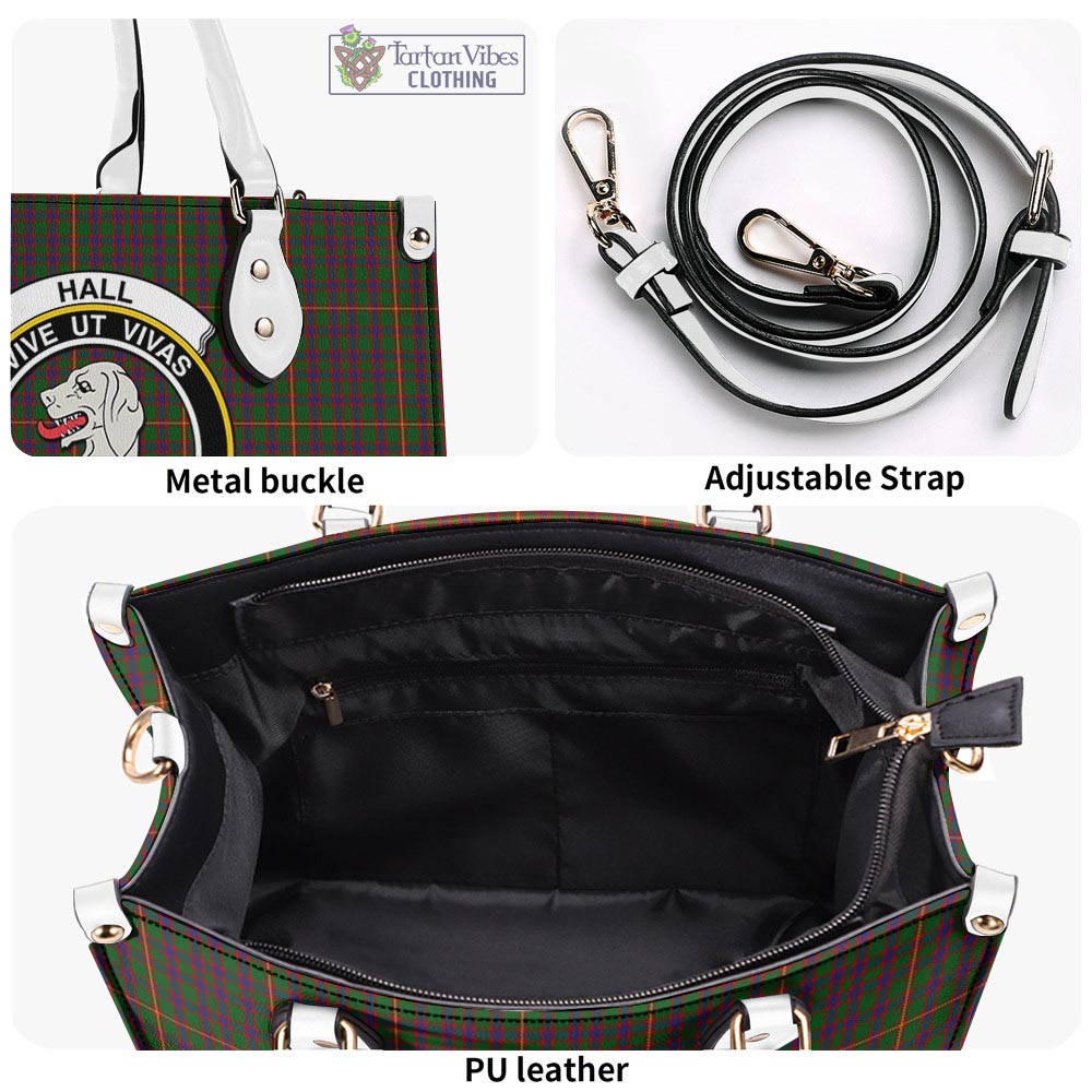 Tartan Vibes Clothing Hall Tartan Luxury Leather Handbags with Family Crest