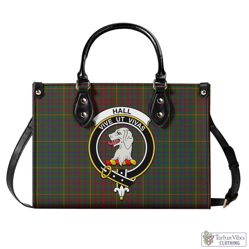 Tartan Vibes Clothing Hall Tartan Luxury Leather Handbags with Family Crest