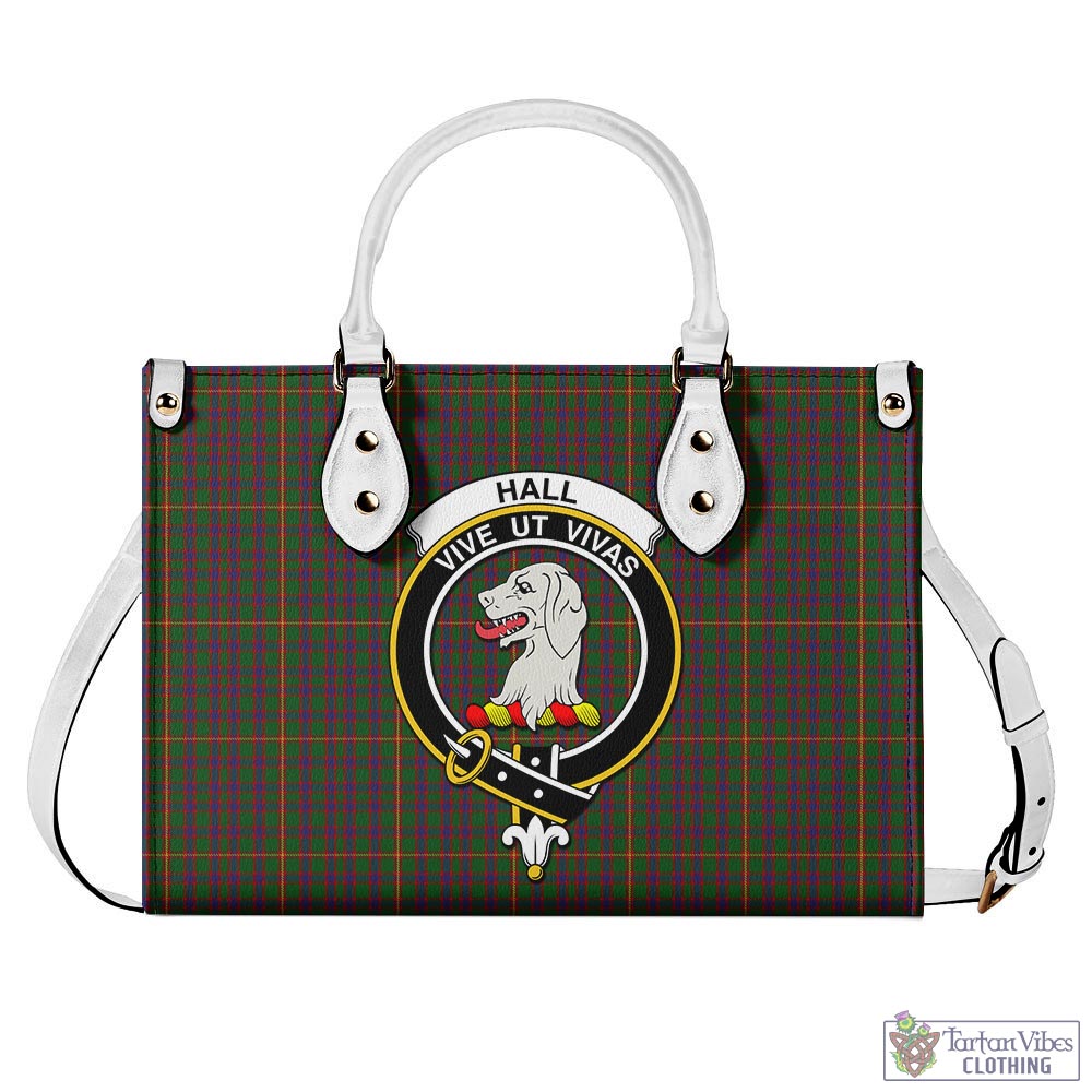 Tartan Vibes Clothing Hall Tartan Luxury Leather Handbags with Family Crest