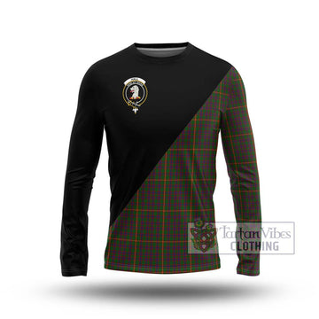 Hall Tartan Long Sleeve T-Shirt with Family Crest and Military Logo Style