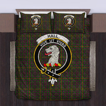 Hall Tartan Quilt Bed Set with Family Crest