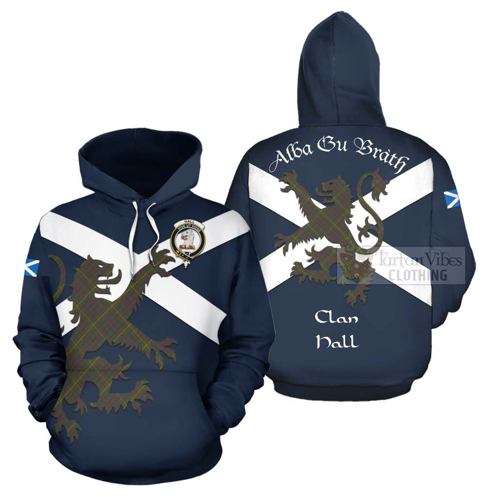 Tartan Vibes Clothing Hall Tartan Lion Rampant Hoodie – Proudly Display Your Heritage with Alba Gu Brath and Clan Name