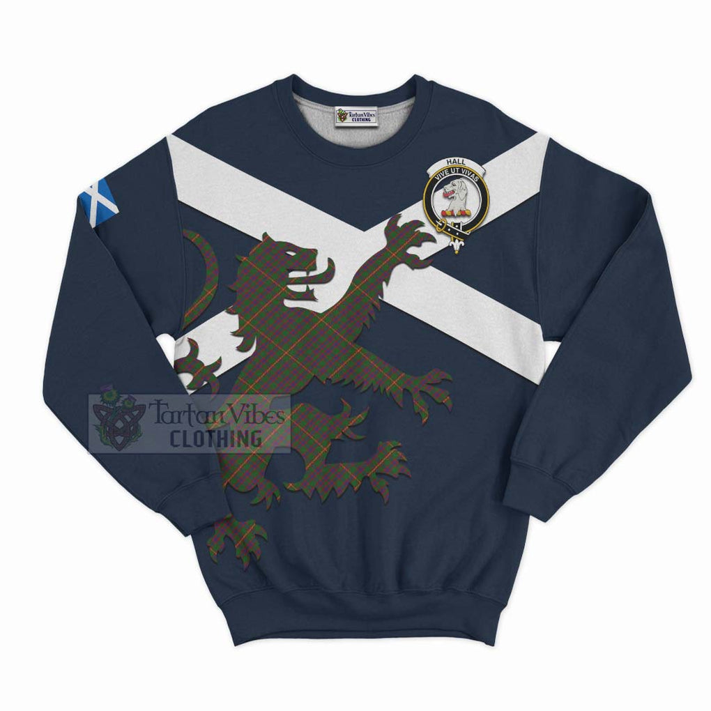 Tartan Vibes Clothing Hall Tartan Lion Rampant Sweatshirt – Proudly Display Your Heritage with Alba Gu Brath and Clan Name