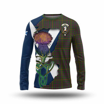 Hall Tartan Family Crest Long Sleeve T-Shirt Scottish Thistle Celtic Inspired Unisex - Tartan Vibes Clothing