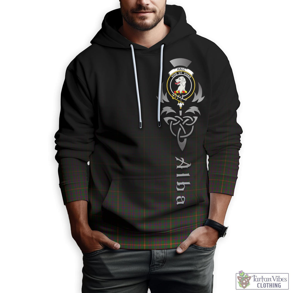 Tartan Vibes Clothing Hall Tartan Hoodie Featuring Alba Gu Brath Family Crest Celtic Inspired