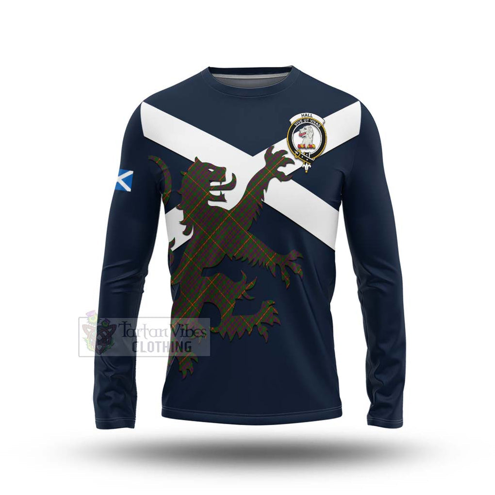 Tartan Vibes Clothing Hall Tartan Lion Rampant Long Sleeve T-Shirt – Proudly Display Your Heritage with Alba Gu Brath and Clan Name